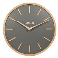Veggklokke 30 cm Elegance Wood Dark Grey - Orium