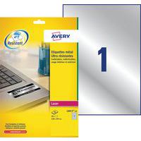 Selvklebende ultraresistent metallisk etikett - Laser Trykke - Avery