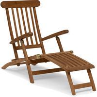 Sammenleggbar dekkstol Nova i ubehandlet teak - Hillerstorp