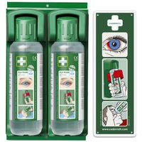 Veggholder for 2 øyeskyllevæsker - Cederroth