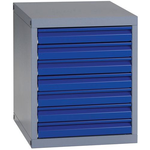 Skuffeseksjon med 7 skuffer til arbeidsbenk Bas