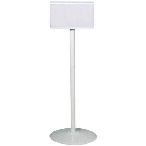 Stolpe og informasjonsskilt