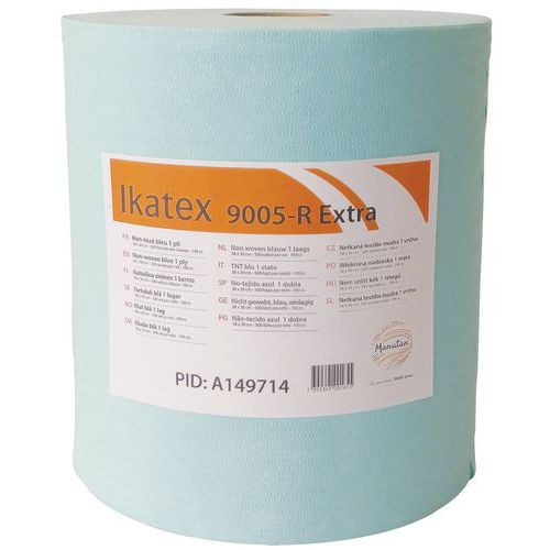 Rull med Profitextra ikke-vevde kluter – 500 ark – blå – 38 x 30 cm – Ikatex Rull med Profitextra ikke-vevde kluter – 500 ark – blå – 38 x 30 cm – Ikatex