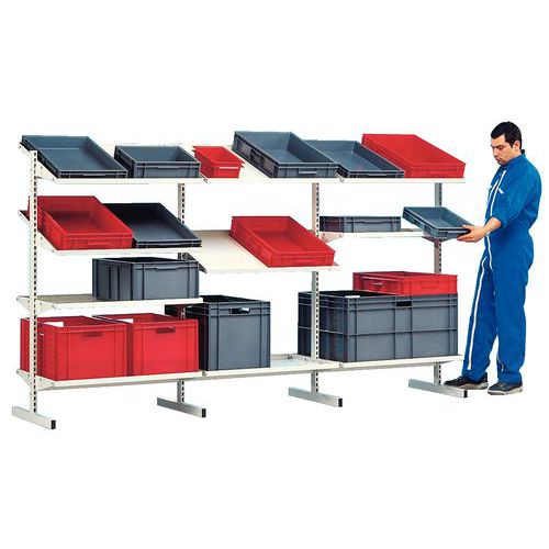 exemple de configuration :1 élément départ + 2 éléments suivants (pieds en T) exemple de configuration :1 élément départ + 2 éléments suivants (pieds en T)