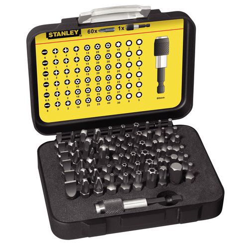 Boks med Expert Pro Stanley-bits – 61 deler Boks med Expert Pro Stanley-bits – 61 deler