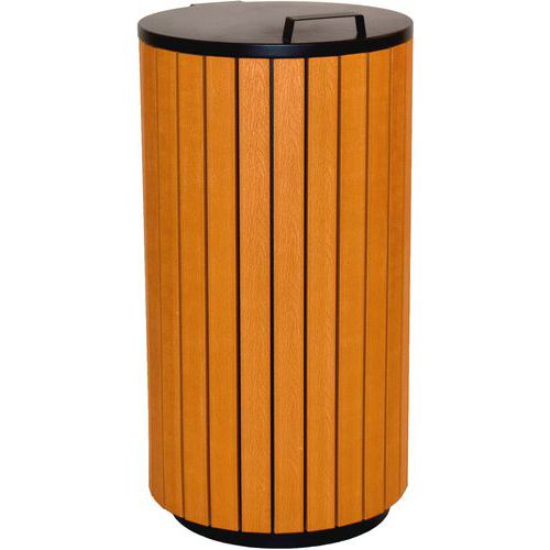 Utendørs avfallsbeholder 90 L Wood Look