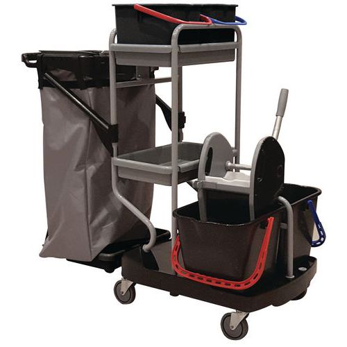 Rengjøringsvogn med poseholder – Manutan Rengjøringsvogn med poseholder – Manutan