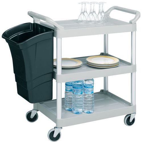 Plastvogn med 3 hyller –lastekapasitet 90 kg Plastvogn med 3 hyller –lastekapasitet 90 kg