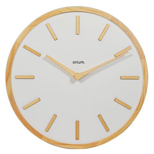 Veggklokke 30 cm Elegance Wood White - Orium