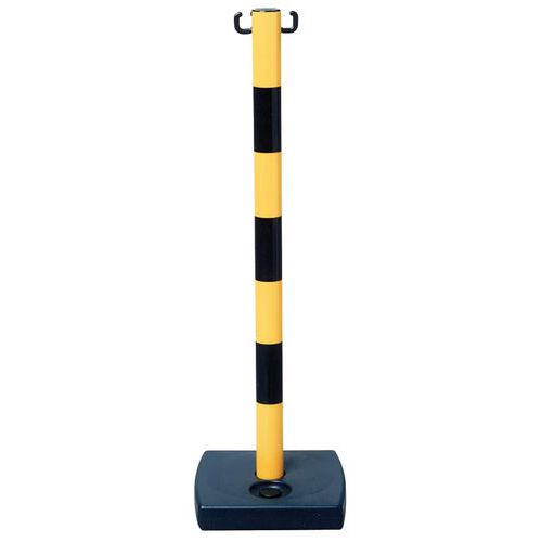 poteau sur socle jaune/noir