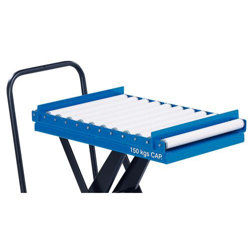 Rulleplate løftevogn plast