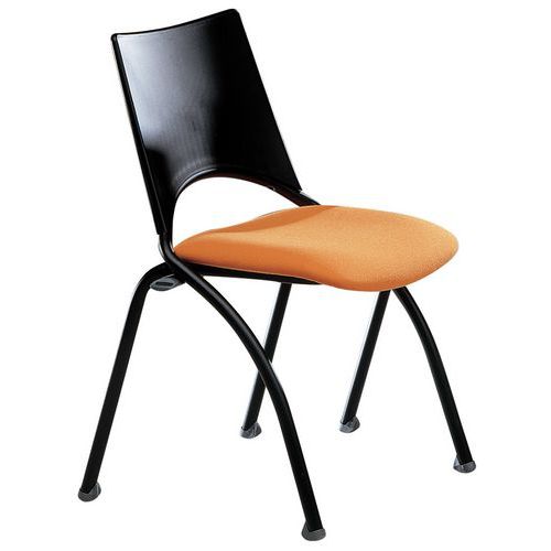 Structure noir Tissu orange Structure noir Tissu orange