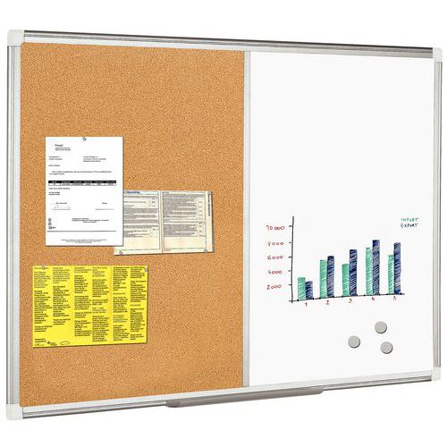 Kombinasjonstavle, whiteboard/kork Kombinasjonstavle, whiteboard/kork