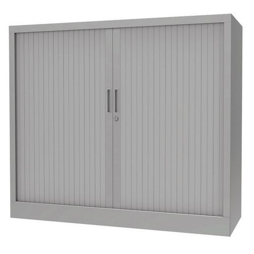 Sjalusiskap med topplate bredde 120 cm, grå Sjalusiskap med topplate bredde 120 cm, grå