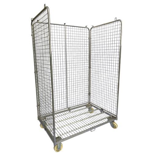 Stor tresidig rullebeholder – 600 kg kapasitet – Manutan Stor tresidig rullebeholder – 600 kg kapasitet – Manutan