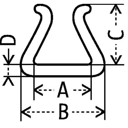 - A : largeur utile- B : largeur hors tout- C : profondeur utile- D : épaisseur - A : largeur utile- B : largeur hors tout- C : profondeur utile- D : épaisseur