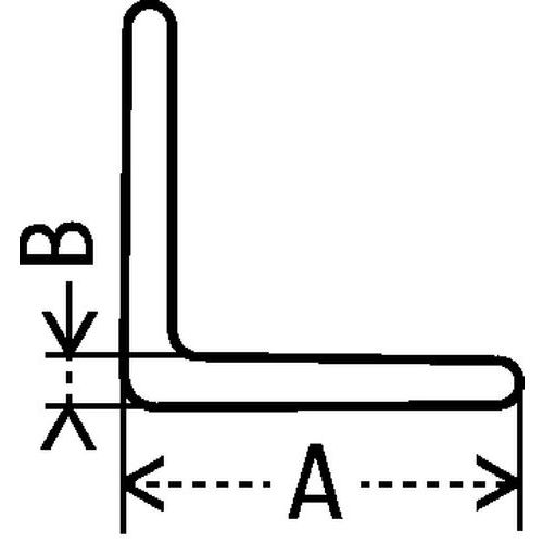- A : largeur hors tout- B : épaisseur - A : largeur hors tout- B : épaisseur