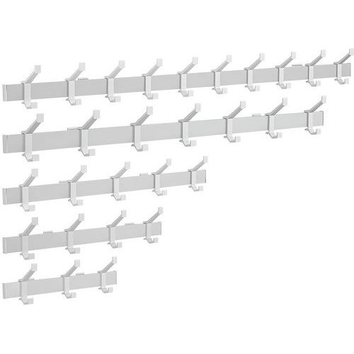 Knaggrekke aluminium, 3-10 knagger - Gardelux By Hermeta