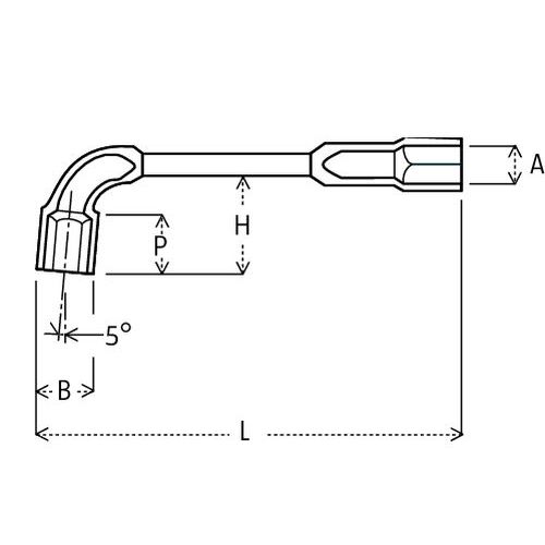 A : capacitéB : tête largeurP : tête profondeurH : coude hauteurL : longueur A : capacitéB : tête largeurP : tête profondeurH : coude hauteurL : longueur