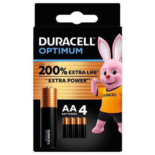 Optimum AA alkalisk batteri - 4 enheter - Duracell