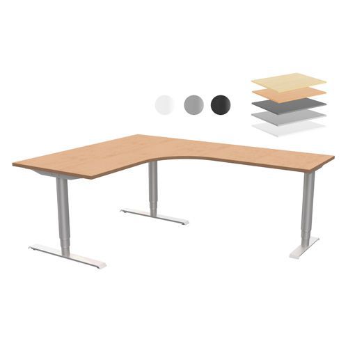 Hev og senkbart skrivebord Two+ RB tre ben Høyre Hev og senkbart skrivebord Two+ RB tre ben Venstre med