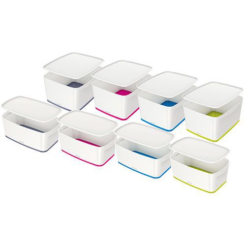 Oppbevaringsboks Leitz MyBox m/lokk Medium Oppbevaringsboks Leitz MyBox m/lokk Medium
