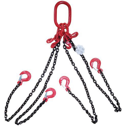 Kjettinglengde krok 26 mm med/uten lengdejustering, 4 kjettinger Kjettinglengde krok 26 mm med/uten lengdejustering, 4 kjettinger
