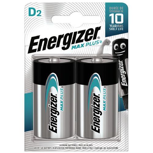 Max Plus D/LR20 FSB2 alkalisk batteri - Pakning à 2 - Energizer Max Plus D/LR20 FSB2 alkalisk batteri - Pakning à 2 - Energizer