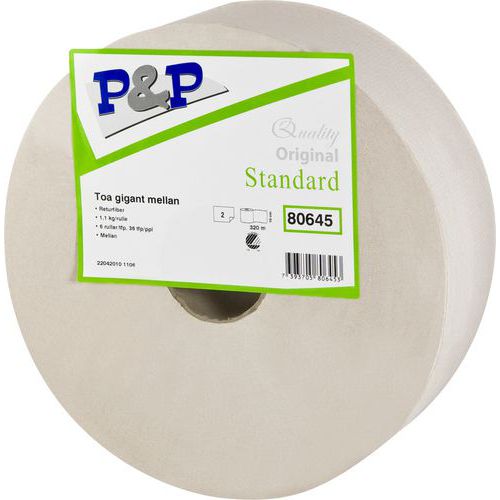 Toalettpapir Gigant Medium – P&P