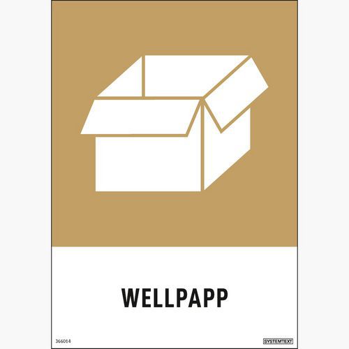 Merkelapp Bølgepapp 210 x 297 mm - Systemtext