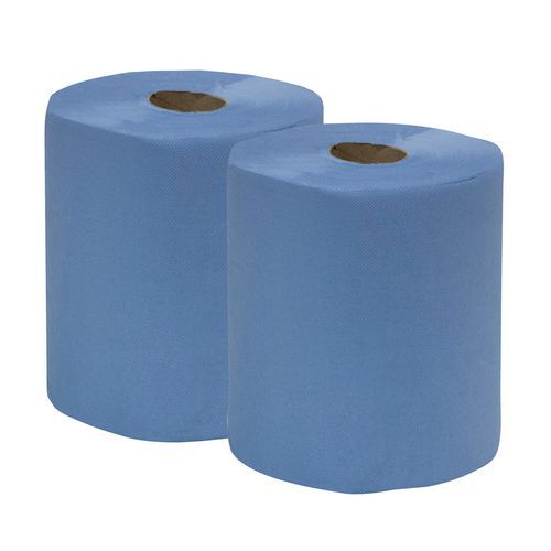 Ikatex tørkepapir, 2-lags, 2 ruller for middels vanskelig smuss, blå Ikatex tørkepapir, 2-lags, 2 ruller for middels vanskelig smuss, blå