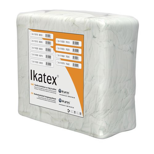 Ikatex 8045 Laken standard, hvite kluter i 10 kg bal Ikatex 8045 Laken standard, hvite kluter i 10 kg bal